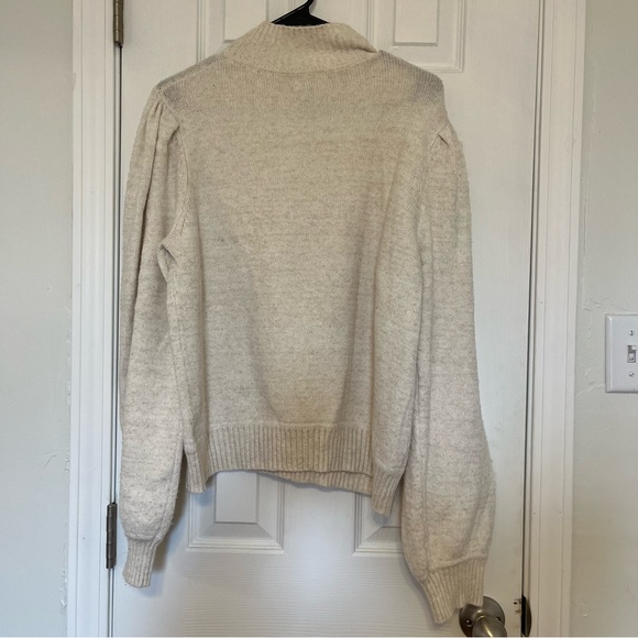 Universal Thread Puffy Sleeve 3/4 Zip Sweater Size XL - Picture 4 of 6